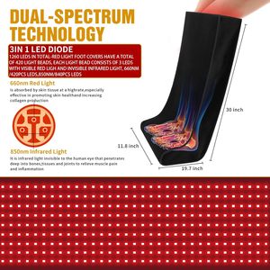 Bestseller Rotlichttherapie Große Fußabdeckungen Infrarotlichttherapie Bestehend aus 420 Dual-Wellenlängen-LEDs für Beine und Knöchel - Product Image 4