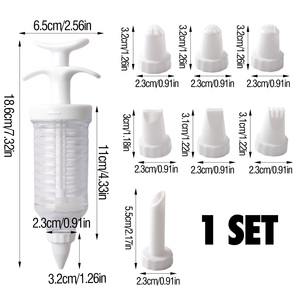 Juego de 9 Inyectores para Decorar Pasteles, Herramientas para Glasear, Boquillas de Plástico para Decorar Pasteles, Juego de Boquillas para Hornear - Product Image 4