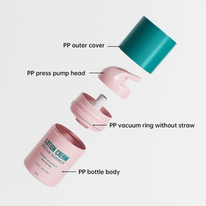 Contenedor de botella de bomba sin aire PP caliente precio <span class=keywords><strong>barato</strong></span> con buena calidad Color personalizado forma redonda embalaje humectante contenedor - Product Image 2