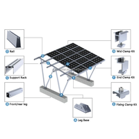 Système de montage solaire pour carport, structure en aluminium