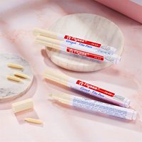 Stylo à joint imperméable blanc, blanchisseur et restaurateur de joints pour sols en carrelage - Pointe oblique de 3 mm, peinture permanente et marqueur à ciment