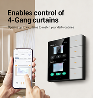 SHINELITE Panneau de commande central intelligent Tuya 3,5 pouces, écran tactile 4 groupes, radar de détection de présence humaine, variateur de lumière pour rideaux