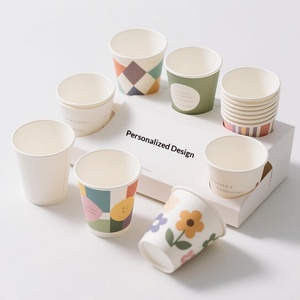 Vaso de Papel Desechable de Doble Pared Personalizado, Pedido Mínimo de <span class=keywords><strong>1000</strong></span> Unidades, Logotipo Impreso, Aislamiento Térmico, Doble Capa Gruesa para Café y Leche - Product Image 1