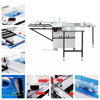 Machine à découper le bois portable multifonctionnelle précise 220V, scie à panneaux et scie circulaire avec table coulissante pour usage domestique