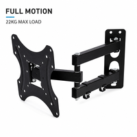 Dudukan TV Dinding Full Motion untuk TV Layar Datar 17-42 Inch, Braket TV Putar dan Miring dengan Kapasitas 22KG, Universal VESA 200x200mm