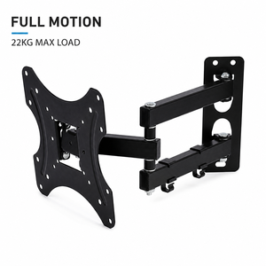 Support mural TV à mouvement complet pour téléviseurs à écran plat de 17 à 42 pouces, support TV inclinable et pivotant <span class=keywords><strong>avec</strong></span> capacité de 22 kg, VESA universel 200x200 mm - Product Image 1