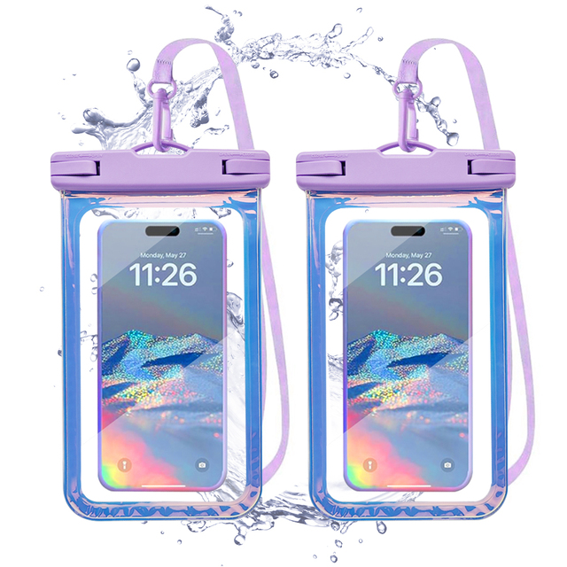 Universal Laser Colorful Waterproof Phone Case & Pouch for Surfing IPX8 Rating Foldable & Quick Dry Design