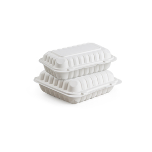 8 "x 8" 1 ngăn nhà hàng thực hiện vỏ sò để đi hộp mfpp takeout phân hủy sinh học khoáng sản đầy bản lề container thực phẩm - Product Image 4
