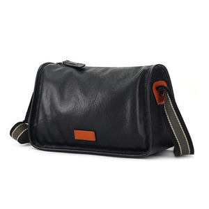 Genuine Leather Crossbody <b>Bag</b> Large Capacity Horizontal Shoulder <b>Bag</b> For Men Casual Fashionable Sling <b>Bag</b> - Product Image 3