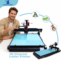 Printer 3D FDM Industri LY-1280 LED Dual Extruder Baru 1 Tahun Garansi, Auto Leveling, Volume Cetak Besar, Printer Huruf Channel