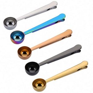 Stainless Steel Coffee Bean <b>Measuring</b> <b>Spoon</b> Kitchen Sealing Clip Two-in-one Milk Powder <b>Measuring</b> <b>Spoon</b> - Product Image 1