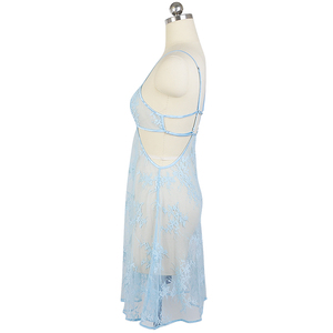 Vestido <span class=keywords><strong>de</strong></span> noche <span class=keywords><strong>de</strong></span> encaje Floral Hollow Out Slip Nuevo diseño Lencería transparente sexy para mujeres adultas <span class=keywords><strong>Ropa</strong></span> <span class=keywords><strong>interior</strong></span> para niñas - Product Image 3