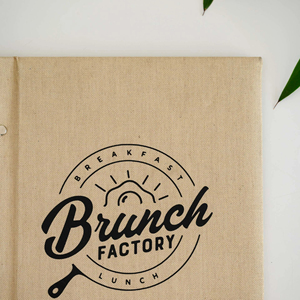 Nuova copertura del Menu di imitazione del lino del ristorante Café del prodotto di ristorazione con logo stampato personalizzato rivetto legante in tessuto a foglia larga - Product Image 2