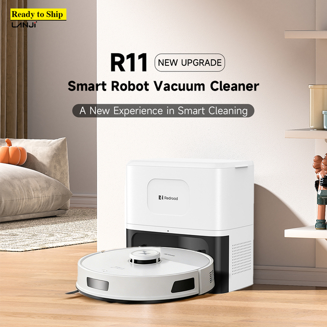 Redroad R11 New Upgraded Electric Robot Vacuum Cleaner Plastic Wet Dry Cleaning LDS Navigation Smart Voice Household Hotel