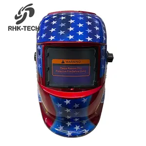 Máscara de Soldadura eléctrica con oscurecimiento automático, casco de soldadura con energía Solar, RHK