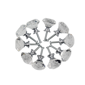 Kim cương thủy tinh rõ ràng kính ngăn kéo tay nắm tủ quần áo pha lê knobs tủ bếp kim cương kéo xử lý cho trang trí - Product Image 6