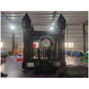Nouvelle Conception d'Usine, Château Gonflable Commercial Noir Sur Mesure pour Fêtes Nocturnes et Mariages, Château de Saut Gonflable pour Enfants - Product Image 3
