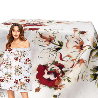 Tissu en viscose 100% uni doux, tissu en rayonne à imprimé floral froissé pour robe