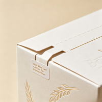 Boîte d'emballage pliable personnalisée pour céréales et flocons d'avoine, en carton alimentaire, pour farine d'avoine et flocons d'avoine pour le petit-déjeuner