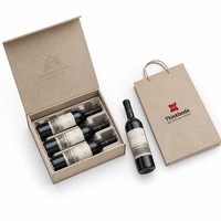 Caja de Regalo para Tres Botellas de Vino, Estilo Libro, Personalizada, con Inserto de Pulpa Moldeada, para Empaque de Licores en Cartón Rígido