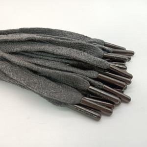 Custom Engraved Logo Cotton <b>Drawstring</b> Cord Colored Flat Hoodies <b>Drawstring</b> with Plastic Metal Tips - Product Image 2