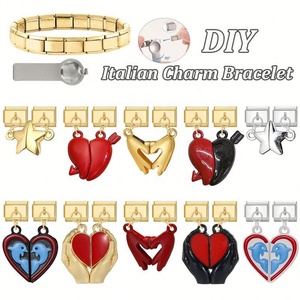 Italian DIY Ring Retro <b>Bracelet</b> Set Exquisite Pendant Accessories Cross-Border Double Hanging Module Creative Fashion Charm - Product Image 4
