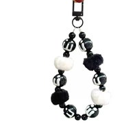 Nouvelle Chaîne de Téléphone Créative en Acrylique Légère avec Perles et Motif Dessin Animé, Pendentif Imprimé en Relief, Décoration de Sac et Porte-clés