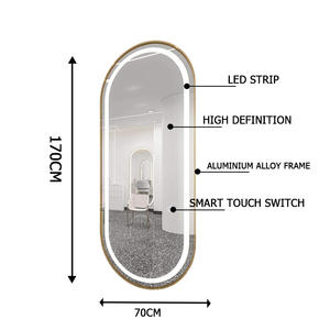 Miroir de Salon Moderne 2025 Rond avec Éclairage LED pour <span class=keywords><strong>Coiffeur</strong></span>, Station de Miroir pour Salon de Beauté - Product Image 6
