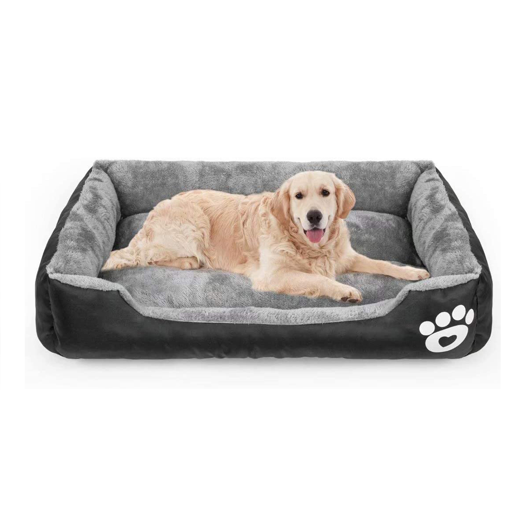 En gros luxe étanche ultra doux lit pour chien rectangle lit pour animaux de compagnie lavable lit pour chien