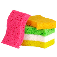 Éponge de cellulose jaune durable réutilisable pâte de bois tissu éponge de nettoyage pour sol salle de bain meubles de cuisine éponge de cuisine