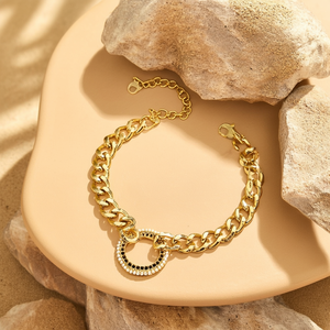 สร้อยข้อมือสแตนเลส316L เคลือบทองดีไซน์ให้คงทน - Product Image 3