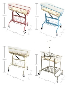 Cuna de Alta Calidad para Bebés, Cuna de <span class=keywords><strong>Hospital</strong></span> para Recién Nacidos, Cuna Ajustable con Ruedas Silenciosas y Cesta de Almacenamiento - Product Image 6