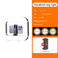 Support Rétractable OEM/ODM d'Usine pour Téléphone Portable avec Lumière d'Appoint et Miroir Frontal en ABS+Matériaux Métalliques pour Éclairage Photographique