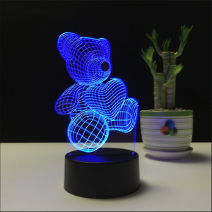 7 couleurs changement progressif <span class=keywords><strong>LED</strong></span> interrupteur tactile USB <span class=keywords><strong>lampe</strong></span> de Table 3D Illusion <span class=keywords><strong>pikachu</strong></span> veilleuse pour cadeaux de vacances ou décorations pour la maison - Product Image 3