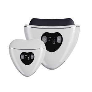 Appareil de massage électrique Gua Sha en pierre de Bian en forme de cœur, chauffant et vibrant, pour le visage et le corps - Product Image 1
