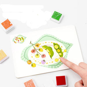 Mainan Menggambar bantalan tinta seni stempel dapat dicuci taman kanak-kanak mainan lukisan jari DIY - Product Image 3