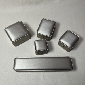 Factory Wholesale Custom Silver Leather Jewelry <b>Box</b> With Logo For <b>Ring</b> Bracelet Pendant Necklace Earring for Ladies' Gift <b>Box</b> - Product Image 2
