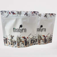 Sachet d'emballage de thé personnalisé avec logo imprimé, refermable, écologique, étanche, en matériaux BOPP/VMPET/PE de qualité alimentaire
