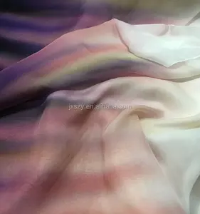 Großhandel 100% reine Seide <span class=keywords><strong>Chiffon</strong></span> Stoff bedruckte Seidenstoffe - Product Image 2