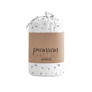 Sábana de microfibra para el hogar, juego de sábanas de algodón con estampado de Reina, suave, Floral, rosa, para el mercado de <span class=keywords><strong>lino</strong></span>, 4 piezas, gran oferta - Product Image 1