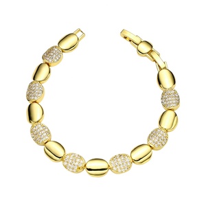 Europe and United States Luxury Trendy <b>Copper</b> Zircon <b>Bracelet</b> for Ladies Factory Wholesale Hot Cross-Border Niche Product - Product Image 1