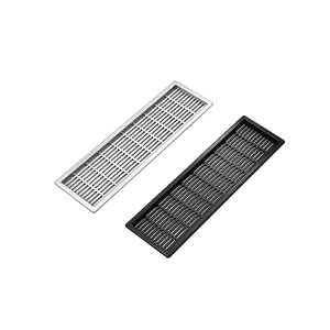 Trous de ventilation rectangulaires en maille plastique respirante pour armoires, étagères à chaussures, usage général avec ruban adhésif ou vis - Product Image 1