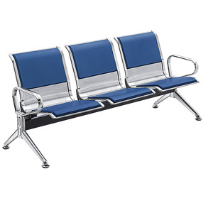 Banco de espera de acero inoxidable Yijiahao, tres plazas, semipu, silla para hospital, aeropuerto, estación, con reposabrazos, asientos públicos - Product Image 2