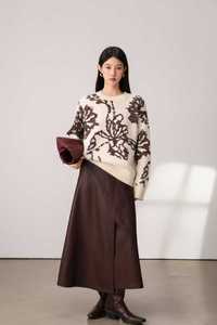 Maglione Casual da Donna con Collo Tondo, Tinta Unita, Vestibilità Regolare, Anti-Pilling, in Misto Lana, Lunghezza <span class=keywords><strong>Sopra</strong></span> il Ginocchio, per Tutte le Stagioni - Product Image 6