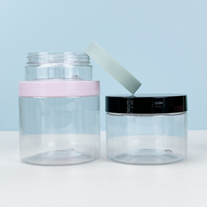 Envase cosmético esmerilado transparente de <span class=keywords><strong>25ml</strong></span> y 30ml, contenedor de tarro de plástico para mascotas, tarros de crema facial Rosa vacíos, tarros para exfoliación corporal con tapa de plástico - Product Image 3