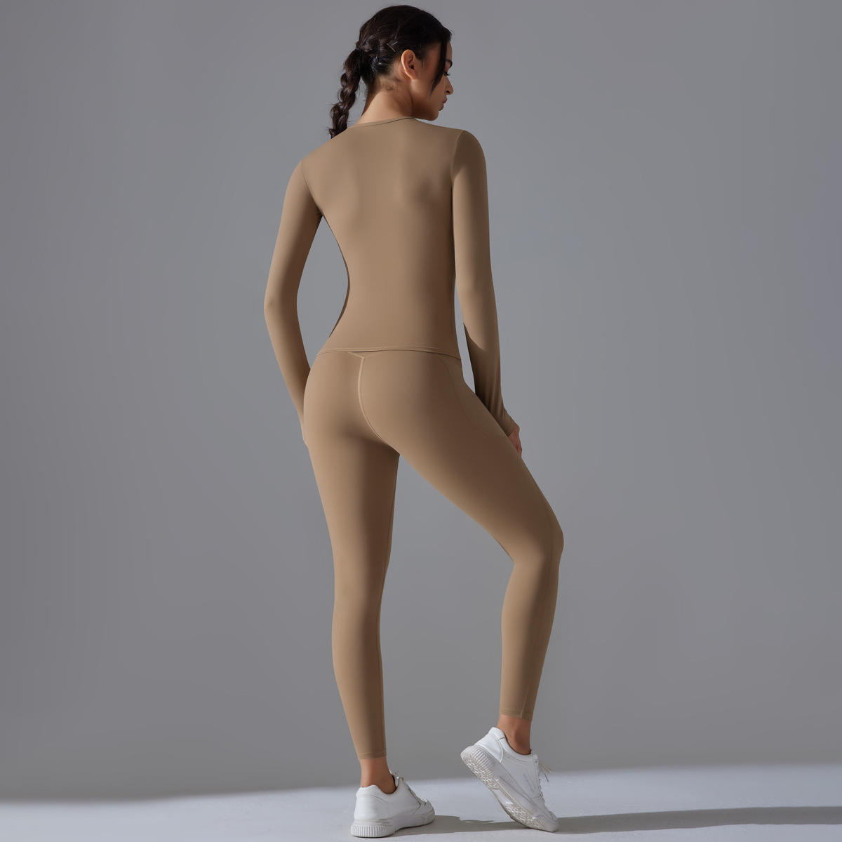 6662 Long Sleeve + 6647 Pocket Abdomen Pants - White and Gray