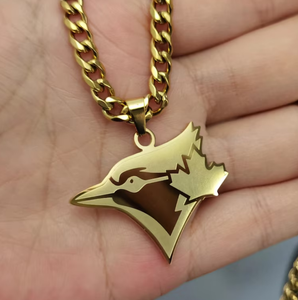 Collar Personalizado de los Toronto Blue Jays, Collar de Béisbol Personalizado, Collar Deportivo de Acero Inoxidable 316L, Regalo para Ti - Product Image 1