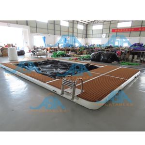 <span class=keywords><strong>Piscine</strong></span> flottante gonflable en teck avec filet amovible, <span class=keywords><strong>Surface</strong></span> antidérapante - Product Image 2