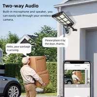 Lampe solaire de rue extérieure étanche IP65 4G/WiFi avec caméra CCTV 3MP, panneau solaire 25W, batterie 25000mAh, vision nocturne 10-15M, grande portée