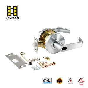 Keyman Duurzame ANSI Graad 2 SFIC Cilinder Zonder Kern Toegang Deurgreep Slot Privacy Functie voor Brandwerende Cilindrische Deurvergrendeling - Product Image 2